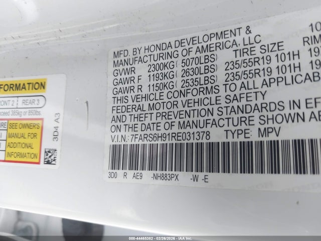 7FARS6H91RE031378 Honda Cr-v Hybrid Sport Touring