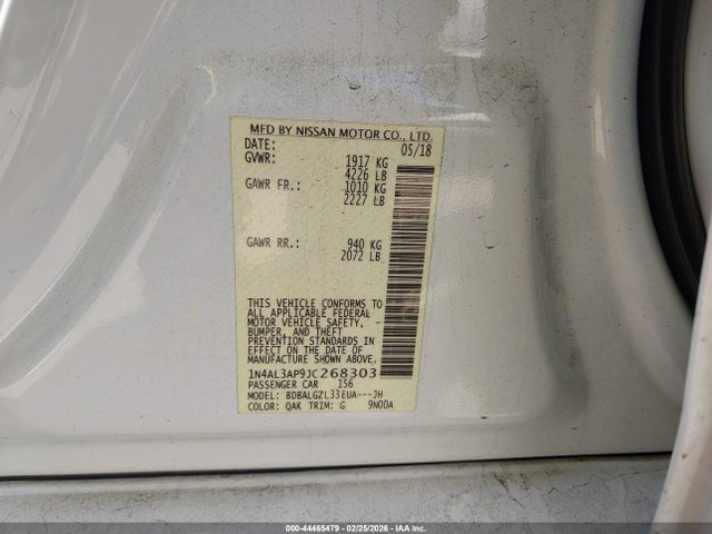 1N4AL3AP9JC268303 Nissan Altima 2.5 S