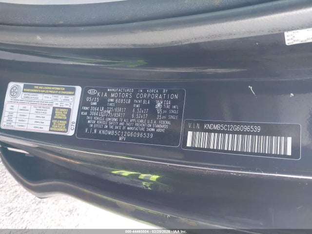 KNDMB5C12G6096539 KIA SEDONA LX