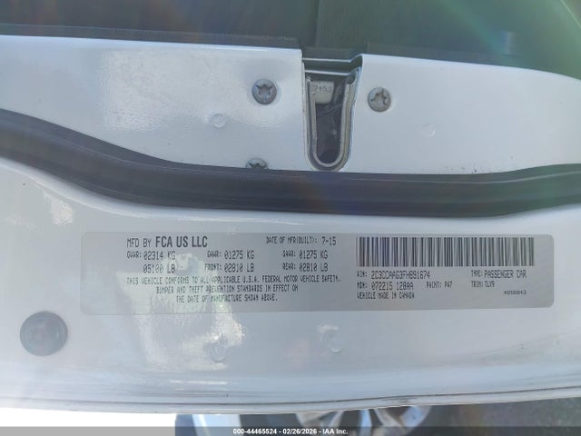 Aukcja sprzedaży 2015 Chrysler 300 Limited, vin: 2C3CCAAG3FH891674, numer aukcji: 44465524