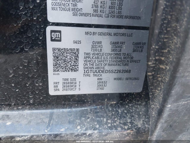 1GTUUDED5SZ262068 GMC Sierra 1500 4wd Short Box Slt