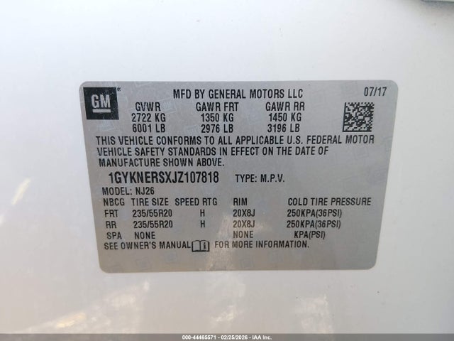 2018 CADILLAC XT5 1GYKNERSXJZ107818 Photo 8