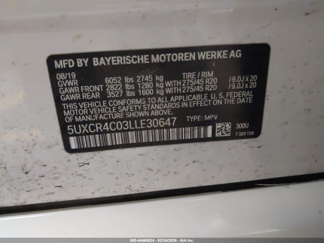 2020 BMW X5 5UXCR4C03LLE30647 Photo 8