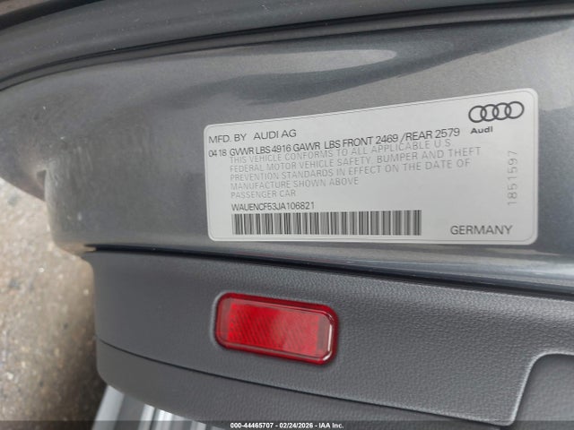 WAUENCF53JA106821 Audi A5 2.0t Premium