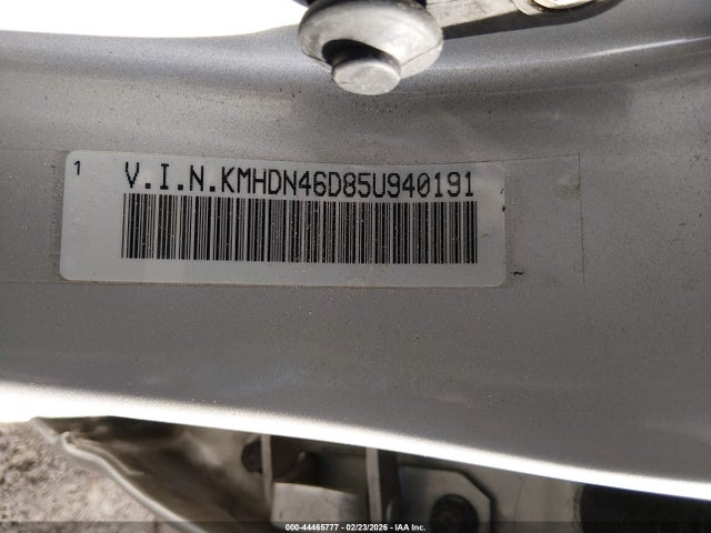 2005 Hyundai Elantra Gls/gt მანქანა იყიდება აუქციონზე, vin: KMHDN46D85U940191, აუქციონის ნომერი: 44465777