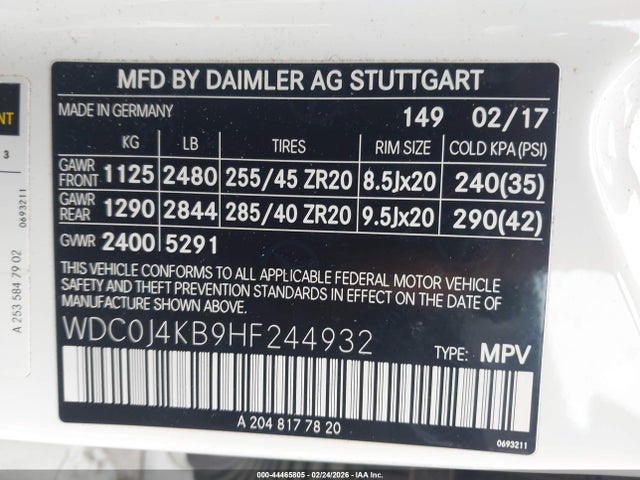 2017 MERCEDES-BENZ GLC 300 COUPE WDC0J4KB9HF244932 Photo 8