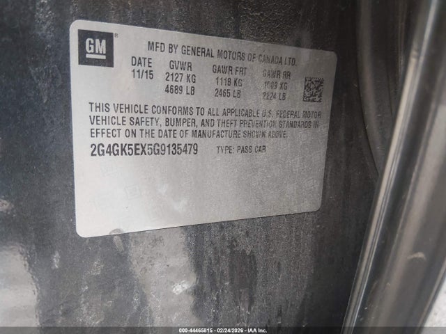 Продажа на аукционе авто 2016 Buick Regal Turbo, vin: 2G4GK5EX5G9135479, номер лота: 44465815