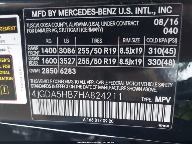 Продажа на аукционе авто 2017 Mercedes-benz Gle 350 4matic, vin: 4JGDA5HB7HA824211, номер лота: 44465845