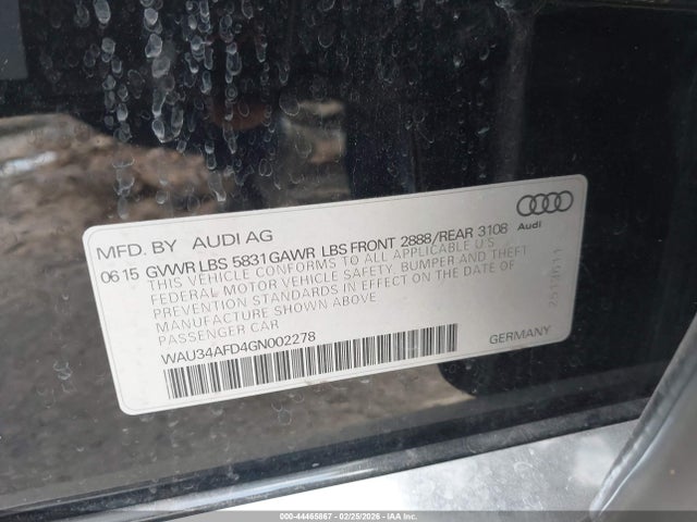 2016 AUDI A8 L WAU34AFD4GN002278 Photo 8