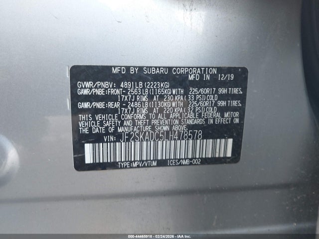 JF2SKADC5LH478578 Subaru Forester