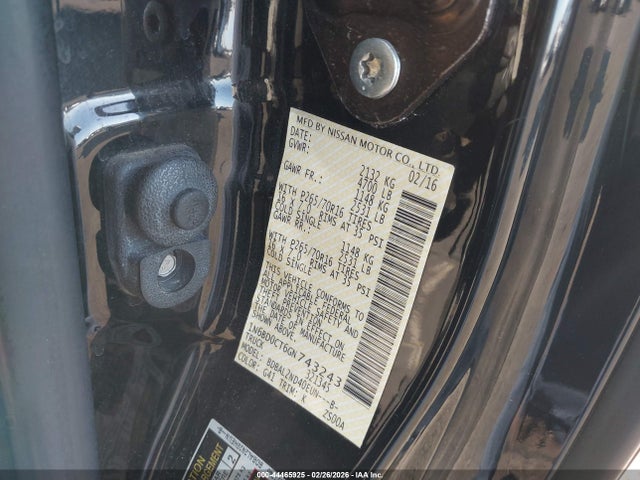 1N6BD0CT6GN743243 Nissan Frontier Sv-i4