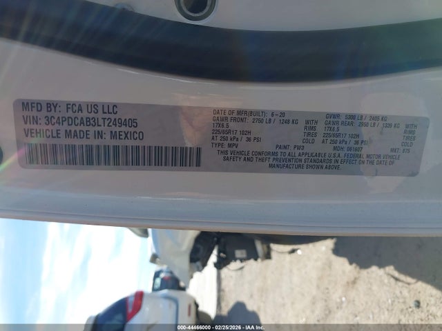 2020 DODGE JOURNEY 3C4PDCAB3LT249405 Photo 8