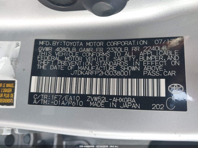 JTDKARFP2H3038001 Toyota Prius Prime Advanced