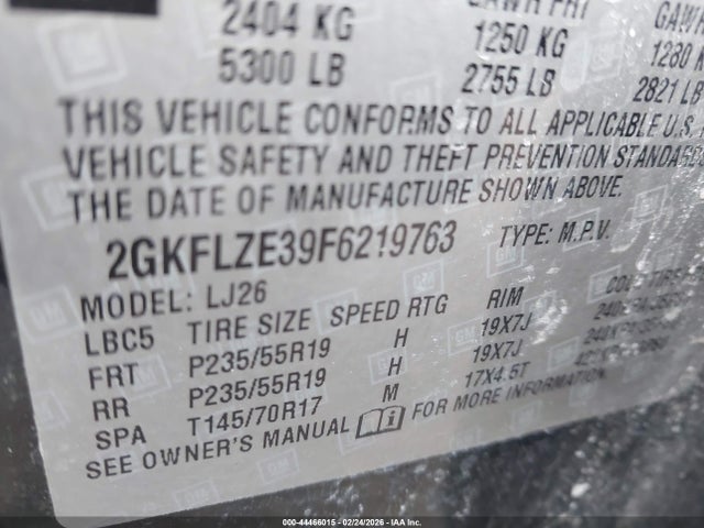 Aukcja sprzedaży 2015 Gmc Terrain Denali, vin: 2GKFLZE39F6219763, numer aukcji: 44466015