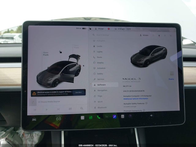 2017 Tesla Model 3 Long Range/standard მანქანა იყიდება აუქციონზე, vin: 5YJ3E1EA3HF002876, აუქციონის ნომერი: 44466024