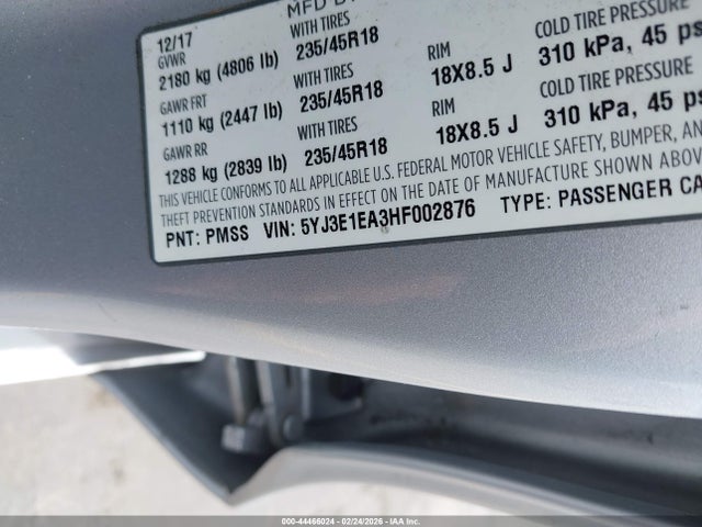 2017 Tesla Model 3 Long Range/standard მანქანა იყიდება აუქციონზე, vin: 5YJ3E1EA3HF002876, აუქციონის ნომერი: 44466024