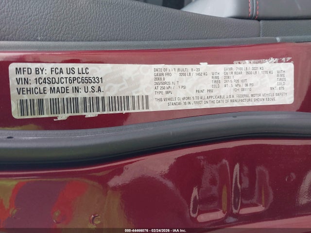 2023 DODGE DURANGO 1C4SDJCT6PC655331 Photo 8