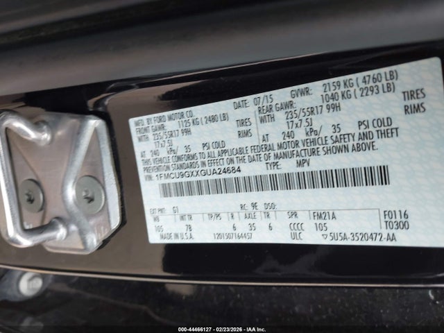 2016 FORD ESCAPE 1FMCU9GXXGUA24684 Photo 8