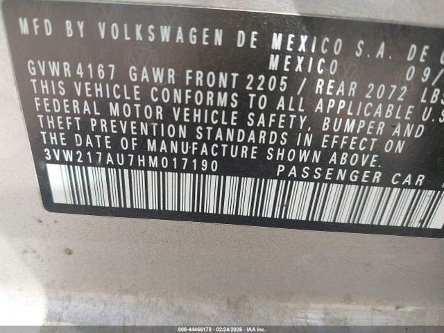 2017 VOLKSWAGEN GOLF 3VW217AU7HM017190 Photo 8
