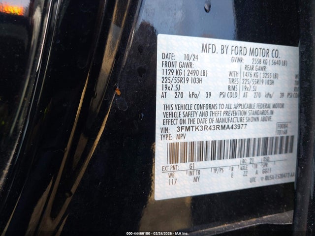 Продажа на аукционе авто 2024 Ford Mustang Mach-e Premium, vin: 3FMTK3R43RMA43977, номер лота: 44466180