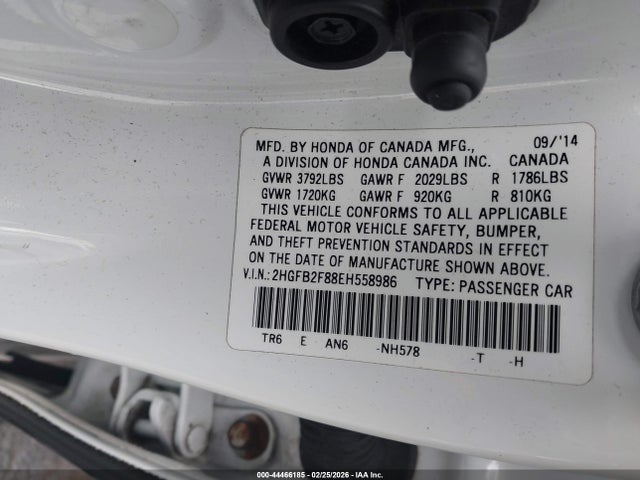 Honda CIVIC EX 2014 2HGFB2F88EH558986 Image 9