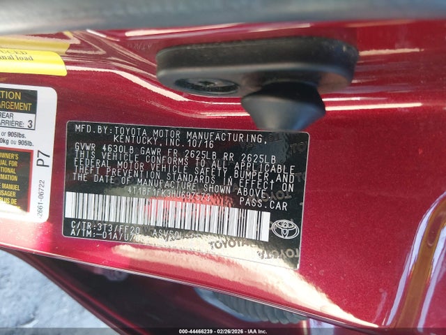 Toyota CAMRY SE 2017 4T1BF1FK3HU697573 Image 9