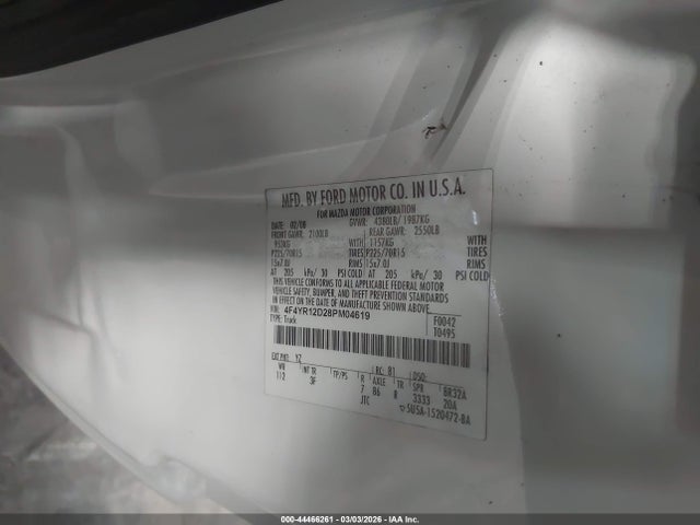 Aukcja sprzedaży 2008 Mazda B2300, vin: 4F4YR12D28PM04619, numer aukcji: 44466261