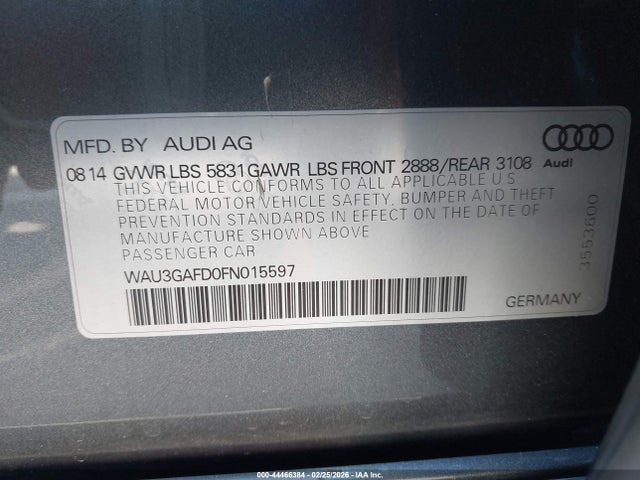 2015 AUDI A8 L WAU3GAFD0FN015597 Photo 8