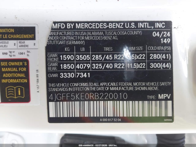 2024 MERCEDES-BENZ GLS 450 4JGFF5KE0RB220010 Photo 8