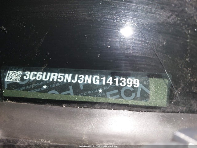 44466525 :رقم المزاد ، 3C6UR5NJ3NG141399 vin ، 2022 Ram 2500 Laramie  4x4 6'4 Box مزاد بيع