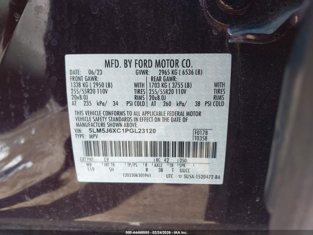 2023 LINCOLN AVIATOR 5LM5J6XC1PGL23120 Photo 8