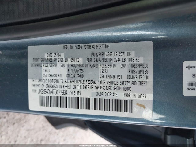 Продаж на аукціоні авто 2015 Mazda Cx-5 Grand Touring, vin: JM3KE4DY4F0477984, номер лоту: 44466588