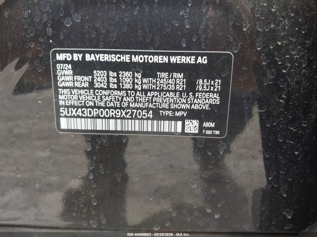 BMW X3 Sdrive30i 2024 5UX43DP00R9X27054 Image 9
