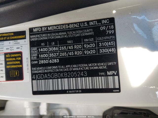 2019 MERCEDES-BENZ GLE 400 4JGDA5GB0KB205243 Photo 8