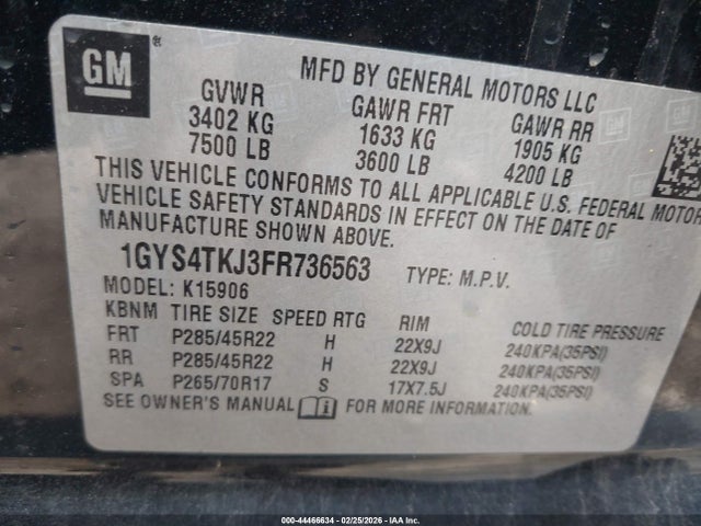 2015 CADILLAC ESCALADE ESV 1GYS4TKJ3FR736563 Photo 8