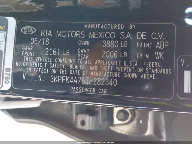 KIA FORTE LX 2018 3KPFK4A76JE282340 Image 9