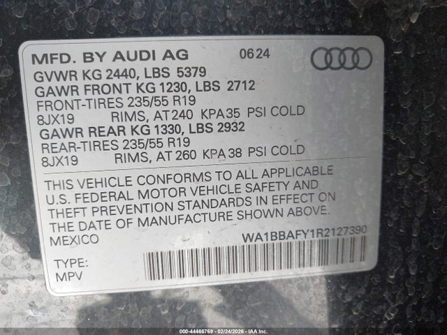 2024 AUDI Q5 WA1BBAFY1R2127390 Photo 8