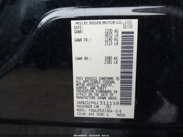 1N4BZ1CP4LC311159 Nissan Leaf Sv Plus 62 Kwh