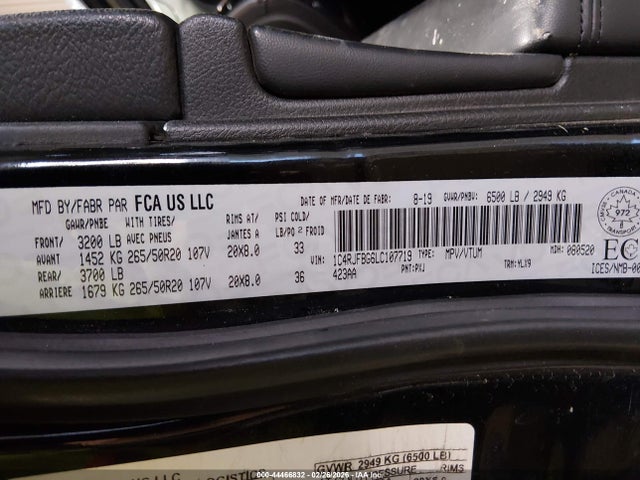 2020 JEEP GRAND CHEROKEE 1C4RJFBG6LC107719 Photo 8