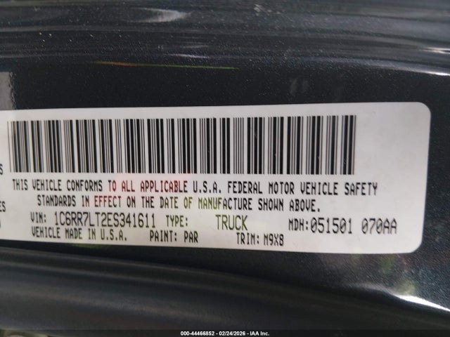 Продажа на аукционе авто 2014 Ram 1500 Big Horn, vin: 1C6RR7LT2ES341611, номер лота: 44466852