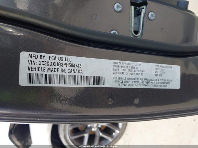 2C3CDXHG3PH504743 Dodge CHARGER GT