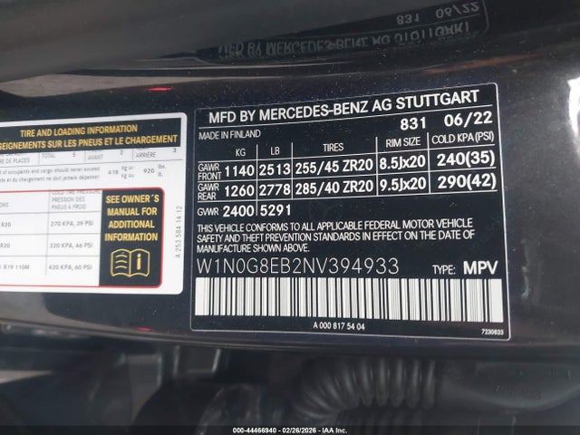 Продаж на аукціоні авто 2022 Mercedes-benz Glc 300 4matic Suv, vin: W1N0G8EB2NV394933, номер лоту: 44466940