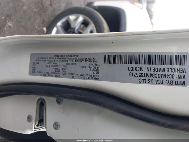 44466972 :رقم المزاد ، 3C4NJDCB4MT556716 vin ، 2021 Jeep Compass Limited 4x4 مزاد بيع