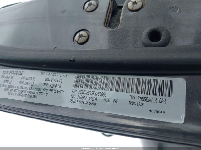 2019 DODGE CHALLENGER 2C3CDZGG3KH759883 Photo 8