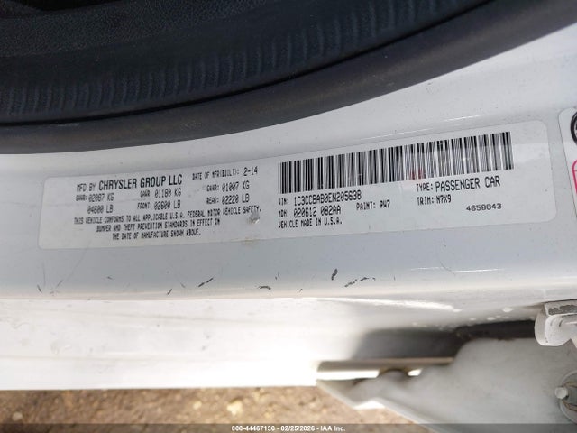 Aukcja sprzedaży 2014 Chrysler 200 Lx, vin: 1C3CCBAB0EN205638, numer aukcji: 44467130