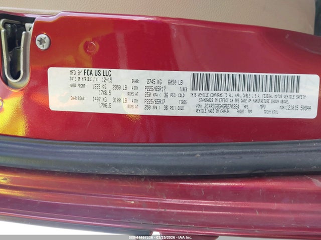 2016 Dodge Grand Caravan Se მანქანა იყიდება აუქციონზე, vin: 2C4RDGBG4GR270394, აუქციონის ნომერი: 44467236