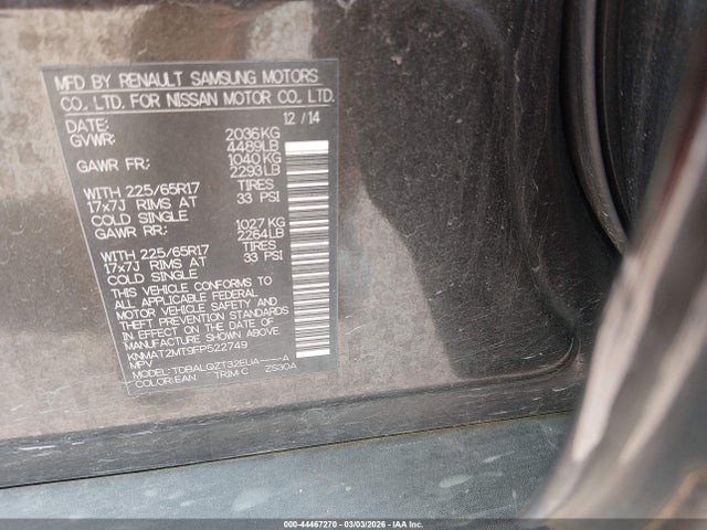 2015 NISSAN ROGUE KNMAT2MT9FP522749 Photo 8