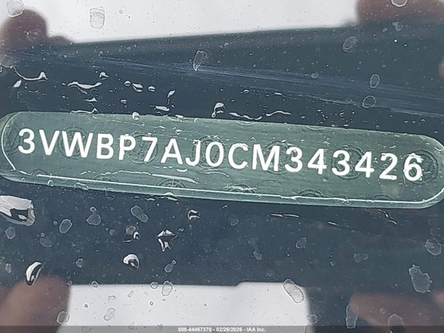 Продаж на аукціоні авто 2012 Volkswagen Jetta 2.5l Se, vin: 3VWBP7AJ0CM343426, номер лоту: 44467370
