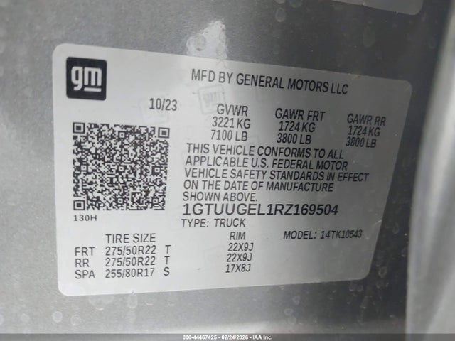 1GTUUGEL1RZ169504 GMC Sierra 1500 4wd Short Box Denali