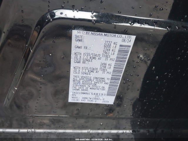 Продаж на аукціоні авто 2014 Infiniti Qx60 Hybrid, vin: 5N1CL0MM9EC548193, номер лоту: 44467464